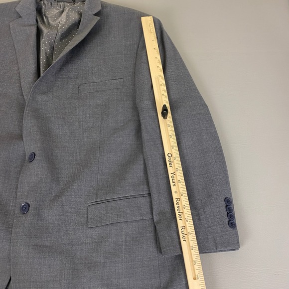Michael Strahan Blazer Sport Coat‎ Men's 48R Gray Wool Blend Blazer Jacket - Picture 10 of 15
